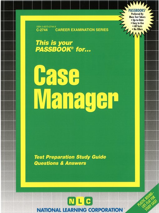 Title details for Case Manager by National Learning Corporation - Available